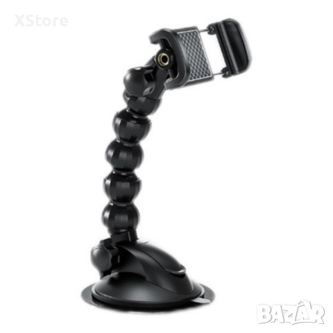 Чупеща автомобилна стойка за тебефон с вакуумно закрепване