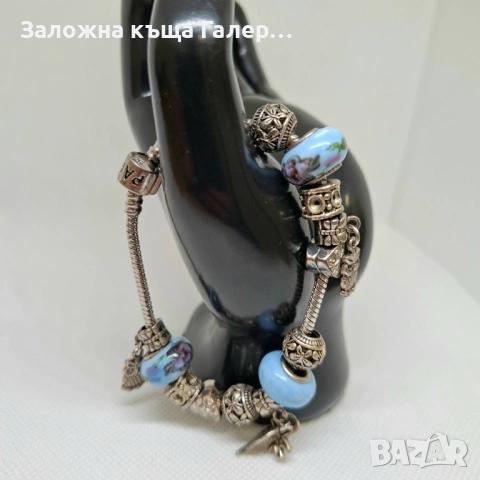 Сребърна гривна с висулки – стилна и впечатляваща, снимка 4 - Гривни - 54216319