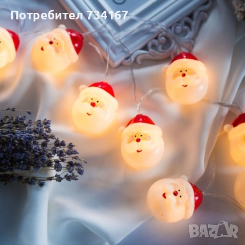 Коледна украса, светещи LED лампички с Дядо Коледа SD19, снимка 2 - Декорация за дома - 51881810