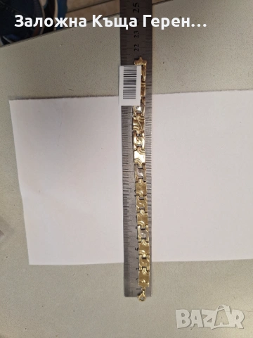 Златна гривна 9,48гр.14к, снимка 3 - Гривни - 53765635