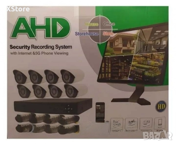 Комплект за видеонаблюдение,8 камери,без монитор,1.3MP, снимка 4 - Комплекти за видеонаблюдение - 52556029