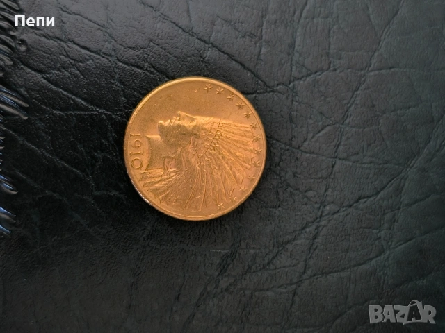 10 златни долара Индианска глава щемпел , снимка 4 - Нумизматика и бонистика - 54232516