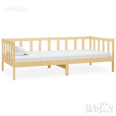 vidaXL Дневно легло, борово дърво масив, 90x200 см(SKU:806930, снимка 1 - Спални и легла - 45988976