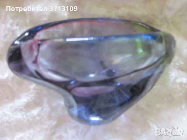 Кристален масивен пепелник, бохемия