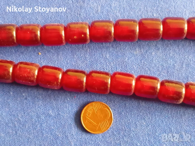 Червена броеница - 33 зърна, снимка 3 - Колекции - 54157938