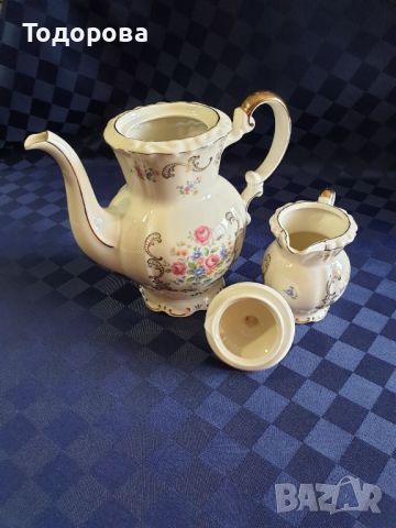 Порцеланов комплект чайник с латиера Bavaria Mitterteich, снимка 4 - Сервизи - 45723946