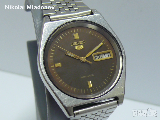 Автоматичен SEIKO 5 Мъжки ръчен часовник, работещ с Ден/Дата, снимка 4 - Мъжки - 52204909