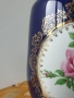 3бр вази Royal KPM 18-20-21см/КПМ Бавария стара немска порцеланова ваза/кобалт-цветя-злато-сребро, снимка 12