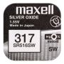 Сребърна батерия Maxell 317, SR516SW, снимка 2
