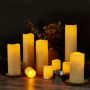 IMAGE Безпламъчни трептящи свещи, водоустойчиви LED стълбовидни, работещи с батерии,за декор,12 броя, снимка 7