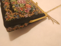 Викторианска дамска чанта с  Антична чанта Petit Point от 1900 г. Малка чанта с богато украсена злат, снимка 13