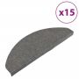 vidaXL Самозалепващи стелки за стъпала, 15 бр, 65x22,5x3,5 см, сиви(SKU:136397