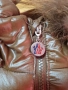 Зимно яке Moncler с гъши пух и естествен косъм, снимка 2