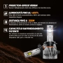 FateEye H7 LED крушки за фарове с вентилатор, 2 броя - 38000LM 6500K 130W, снимка 6