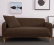 Еластичен калъф за диван "Комфорт", кафяво, снимка 3