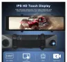 Огледална видеорегистраторна камера с безжична връзка Carplay Android Auto, 11.26” IPS сензорен екра, снимка 4