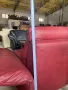 Кожен червен диван, снимка 3