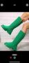 Зелени ботуши от плат, снимка 1 - Дамски ботуши - 46017935