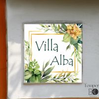 Адресна плочка с тропически дизайн, уникален персонализиран подарък с име на къща, снимка 1 - Други - 45781503