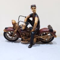 Дървена фигура моторист Harley Davidson, снимка 2 - Колекции - 45890770