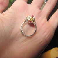 Сребърен пръстен с рубин 10x9мм, тегло 8.1гр. подходящ за подарък, снимка 5 - Пръстени - 45343525