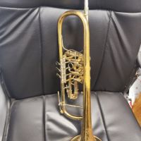 Schmidtco B-Flat Rotary Valve Trumpet 3RV - Ротари Б-Тромпет /Made in Germany/, снимка 1 - Духови инструменти - 45316334