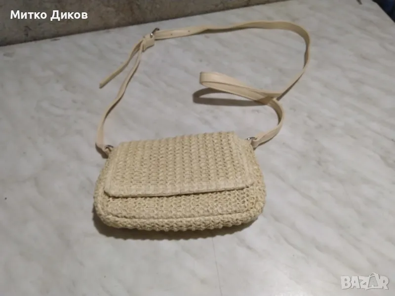 Маркова женска чанта Пиесус промазан плат нова 20х13см, снимка 1