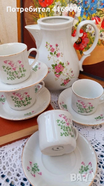 Кана и четири чаши за кафе, снимка 1