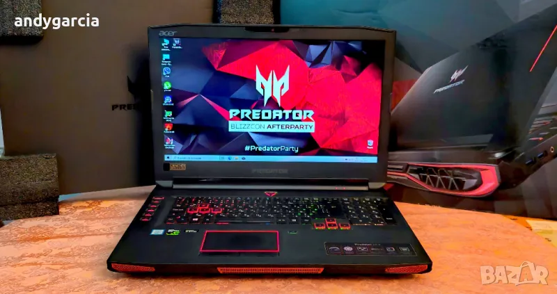 Acer Predator 17/NVidia GTX 1060/Core i7-7700HQ/16GB RAM/256GB NVMe + 1TB HDD/FullHD G-SYNC IPS, снимка 1