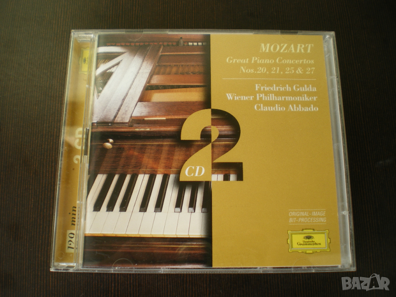 Mozart ‎– Great Piano Concertos Nos.20, 21, 25 & 27 Двоен диск, снимка 1