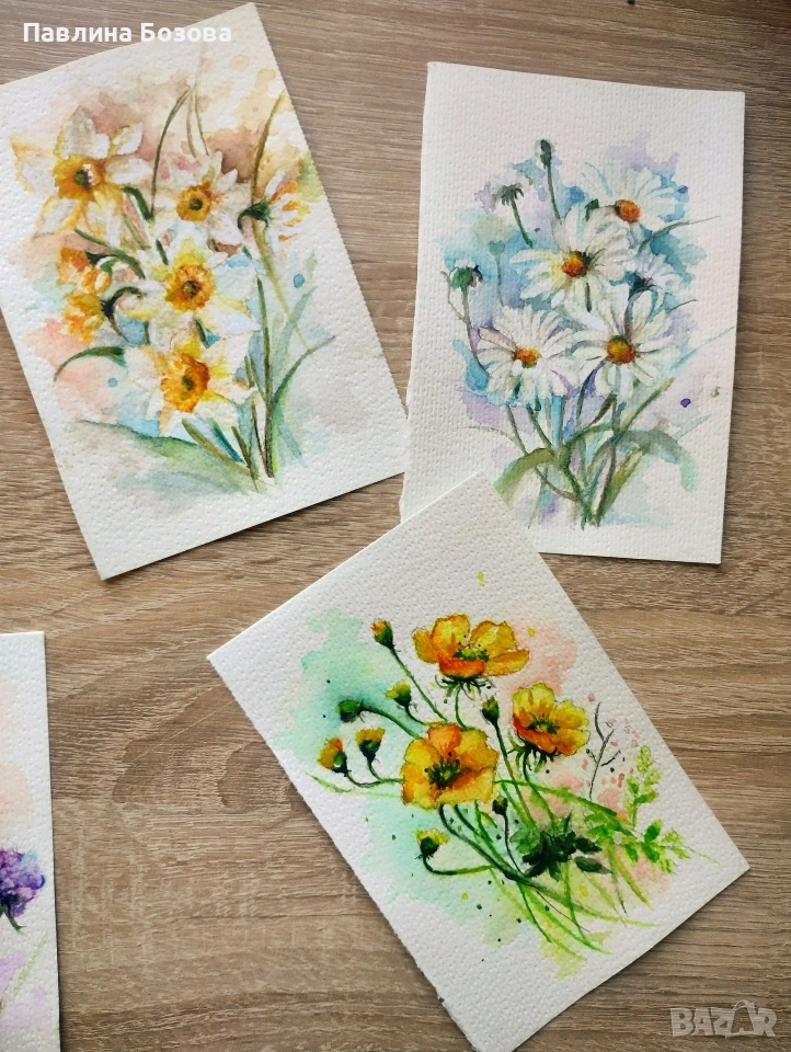 Картини за осми март /Акварел, снимка 1