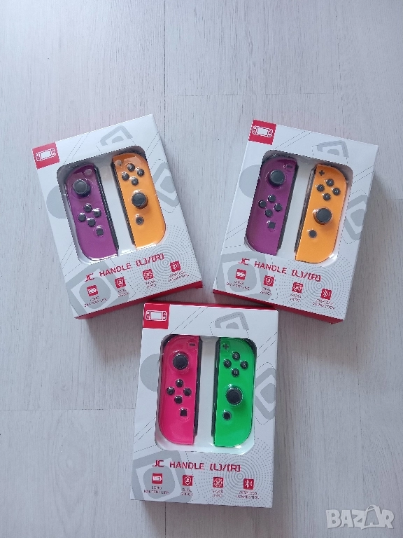 НОВИ Безжични контролери JC HANDLE [L]/[R] за Nintendo Switch - Лилаво & Оранжево , снимка 1