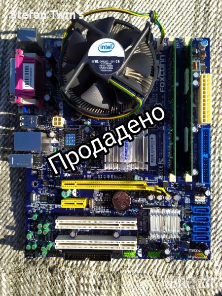 Дънна платка Foxconn 45CMX + Чисто нов процесор Intel(R) Core(TM)2 Duo CPU E8400 3.00GHz Ram: 3GB , снимка 1