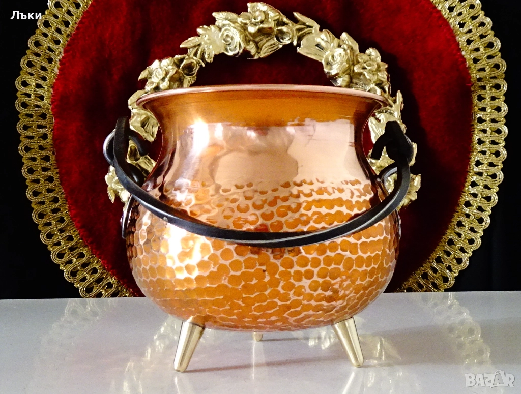 Медно менче,котле,чиста червена мед. , снимка 1