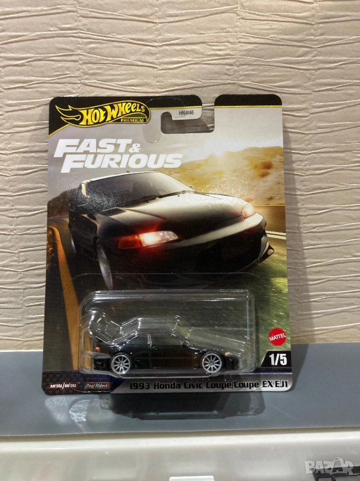 hot wheels fast & furious 1993 honda civic coupe ex ej1, снимка 1