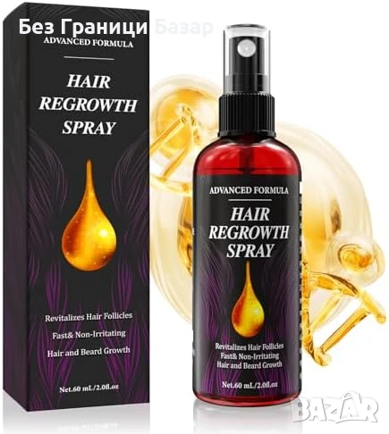 Нов Серум за растеж на коса с 5% формула и розмарин – 60мл за мъже и жени, снимка 1
