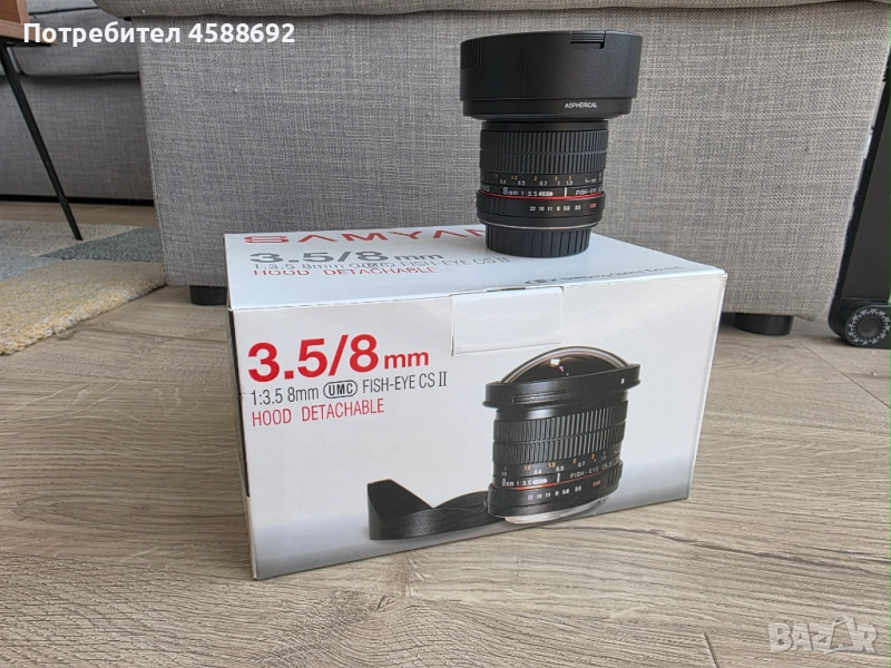 Samyang 8mm f/3.5 Fisheye за Canon, снимка 1