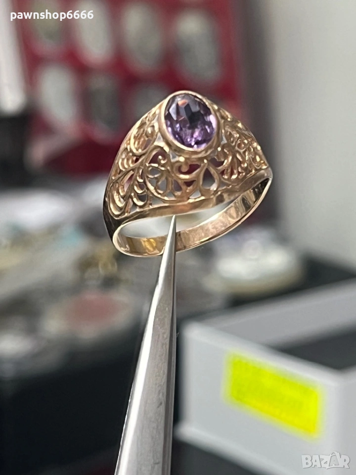 Златен пръстен 14 карата с руски маркировки , снимка 1