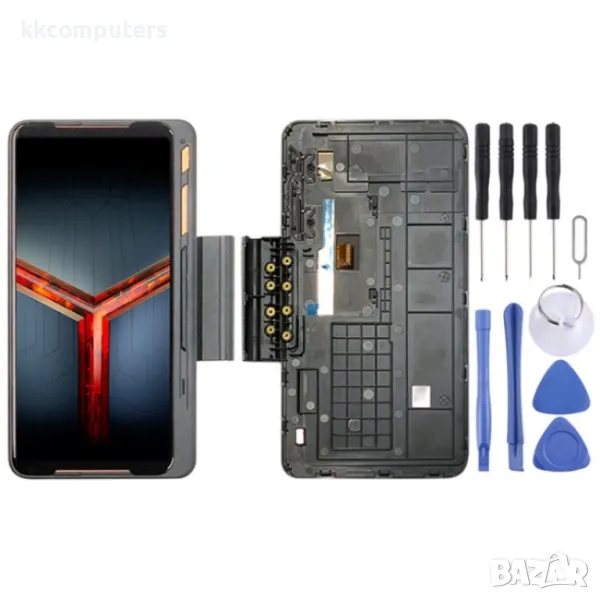 Game Expansion LCD Дисплей и Тъч Скрийн с Рамка за Asus ROG Phone II ZS660KL, снимка 1