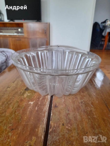 Стара стъклена форма за кекс , снимка 1