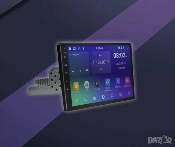 9" 1-DIN универсална мултимедия с Android 13, 6/128 GB, снимка 1