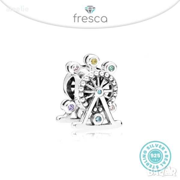 Талисман Fresca по модел тип Пандора 925 Pandora  Ferris Wheel. Колекция Amélie, снимка 1