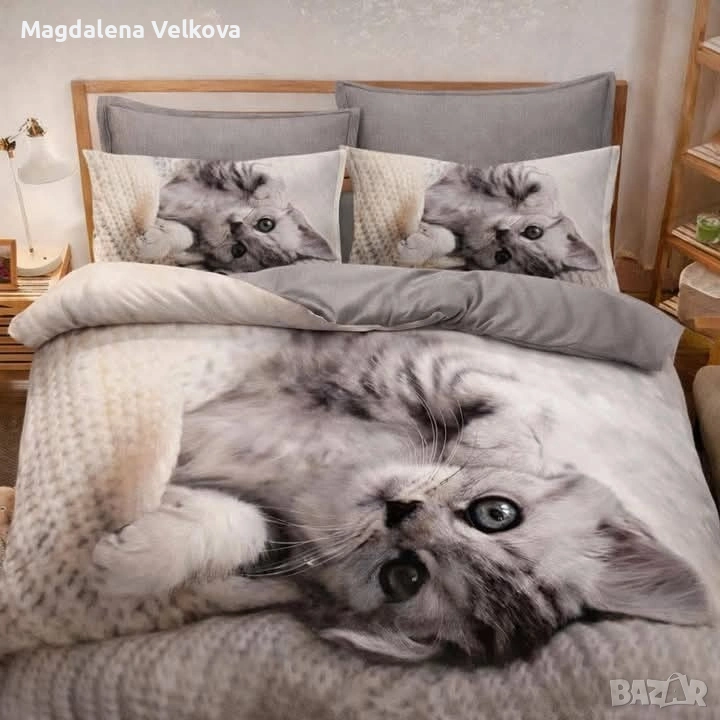 Спално бельо с котета, снимка 1