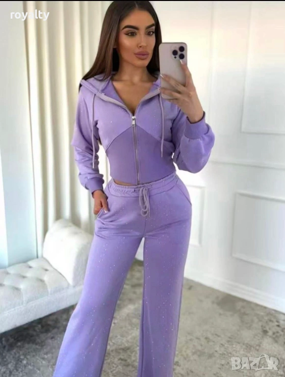 Лилав Дамски Комплект , снимка 1