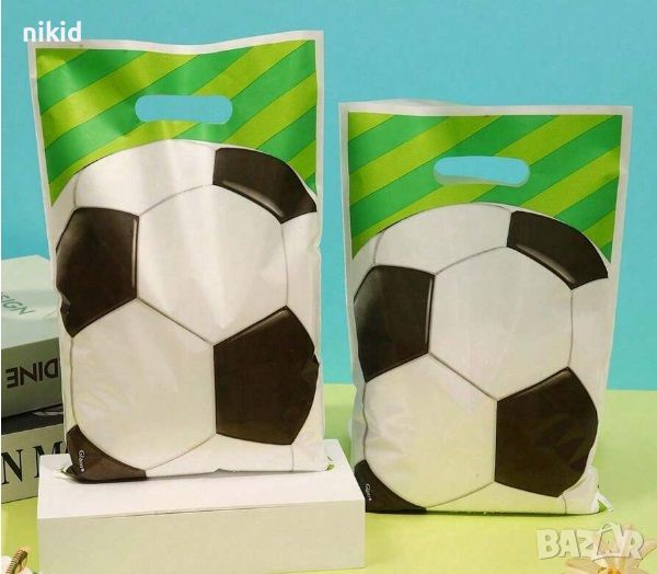 3 модела Футбол топка бутболни 10 бр торбички за лакомства подарък рожден ден парти, снимка 1