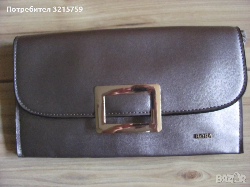 Нова дамска чанта BORA сребриста , метална катарама, снимка 1