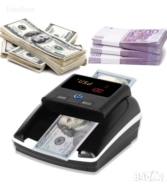 BISOFICE Детектор за фалшиви банкноти в щатски долари и евро чрез UV/MG/IR акумулаторен, снимка 1