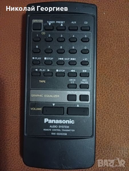 Дистанционно Panasonic RAK-SG302EM, снимка 1