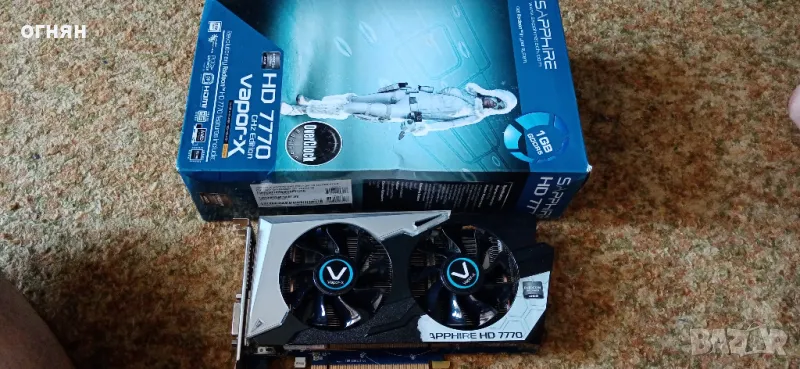 Продавам видео карта sapphire hd 7770 vapor-x 1gb, снимка 1