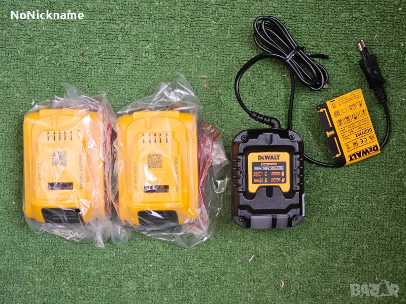 DeWALT Оригинални 2бр. Батерии DCB183, 18V, 2 Ah + Зарядно устройство DCB1102, 12-18 V, снимка 1